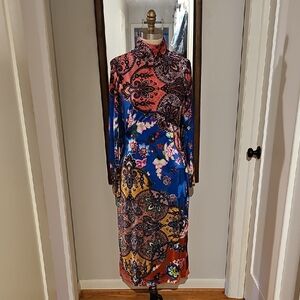 Floral Multicolor Long Sleeve Dress